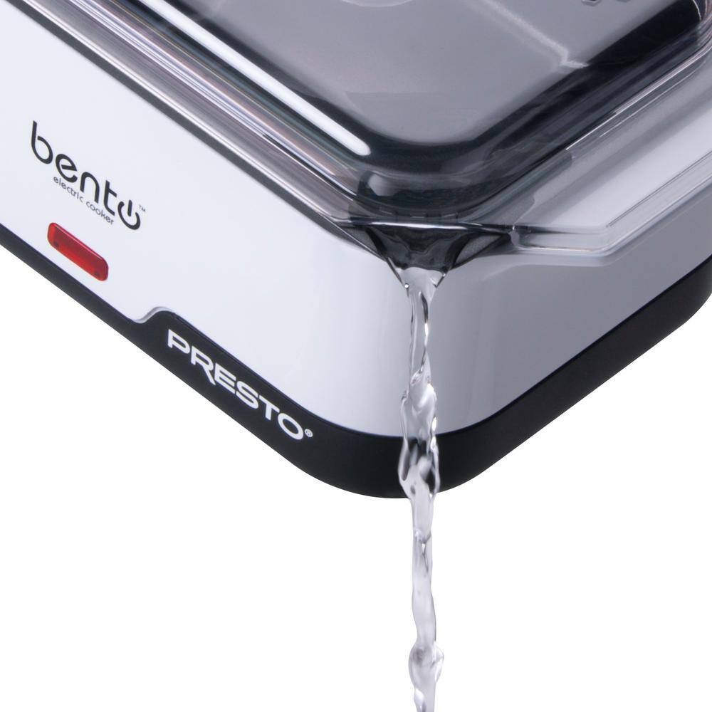 Presto Bento Box White 1.75 Cup Electric Steamer Ramen Noodle Cooker 04634