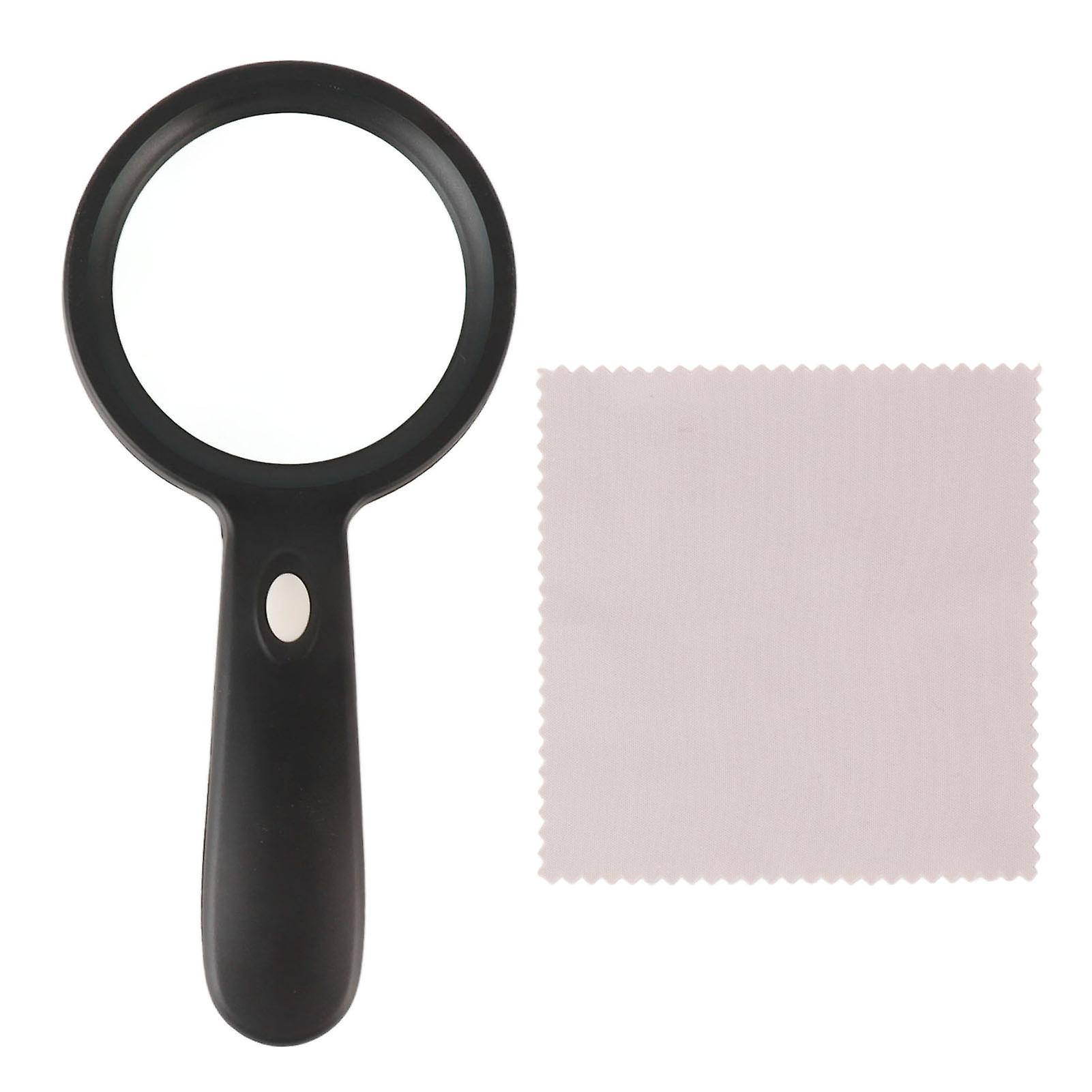 Magnifying Glass 10X Portable Handheld Magnifier with 12 LED Light for Seniors Reading Repairing Inspection