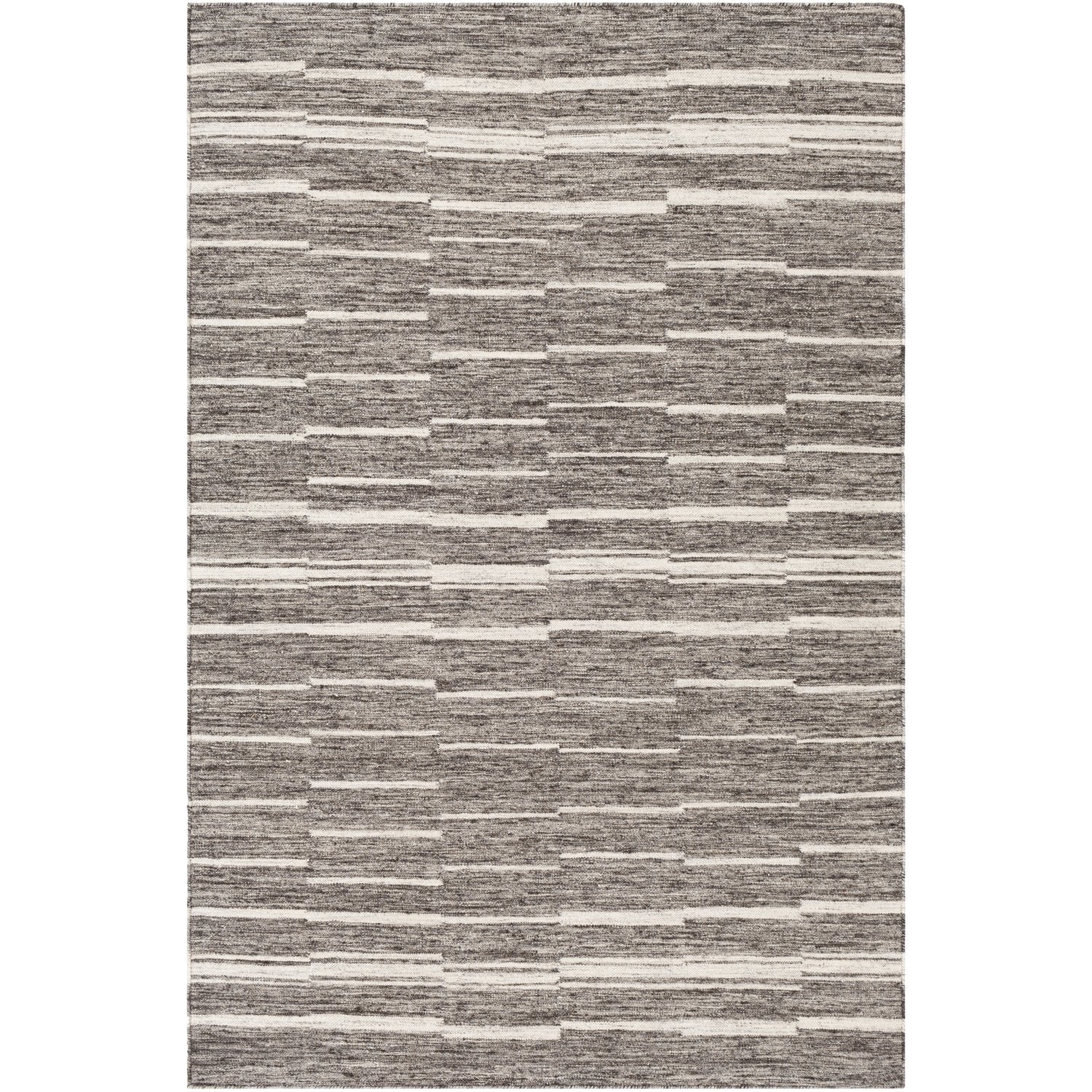 Tamaris Hand Woven Rug in Charcoal, Cream, Medium Gray, Light Gray