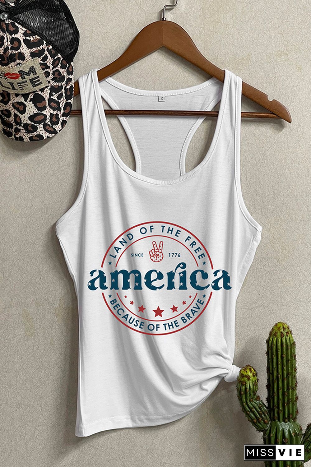 America Land Of The Free Because Of The Brave Tank Top