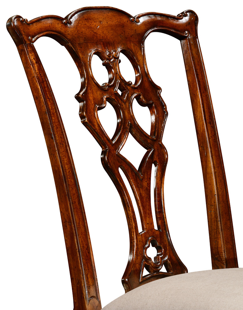 Chippendale Style Classic Mahogany Chair  Side   Traditional   Dining Chairs   by Jonathan Charles Fine Furniture  Houzz