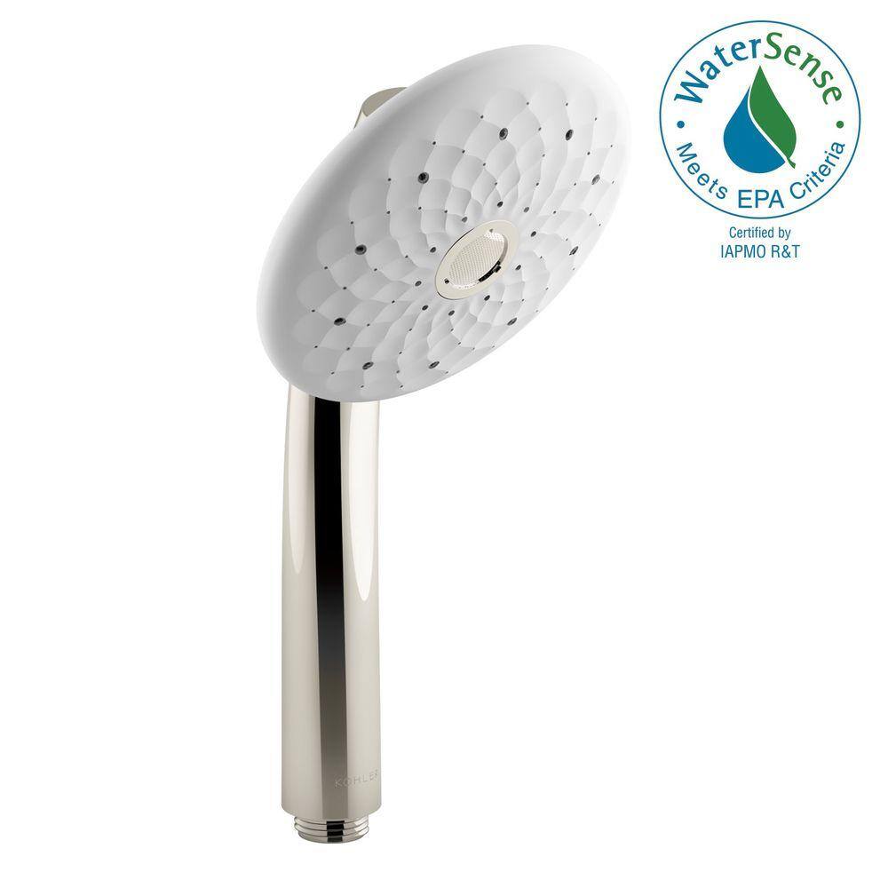 KOHLER Exhale 4-Spray Patterns 4-34 in. Wall Mount Multifunction Handheld Shower Head in Vibrant Polished Nickel K-72595-SN