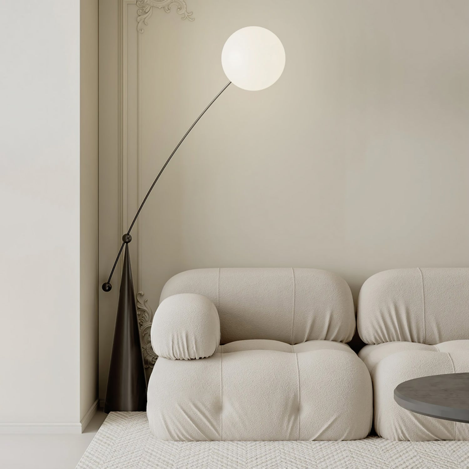 Opal Arc Floor Lamp