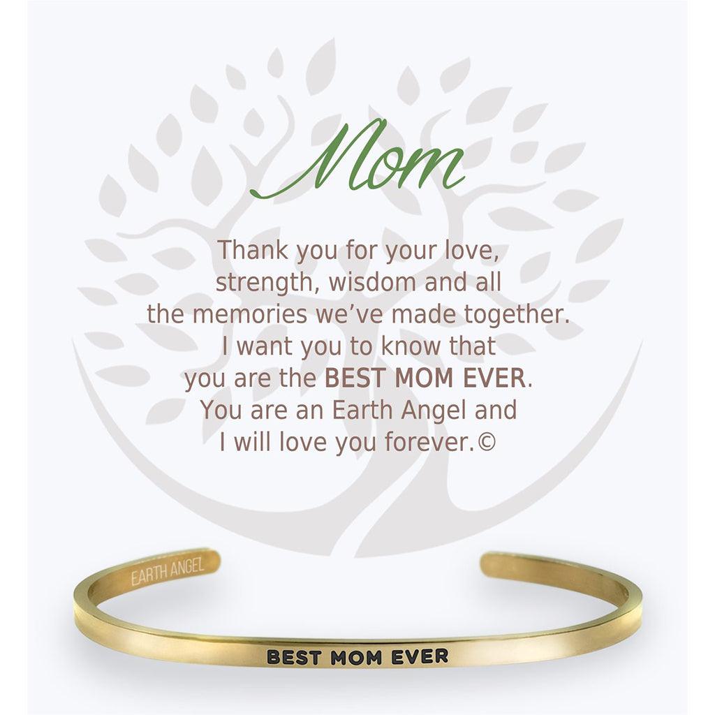 Earth Angel  Mom Cuff Bracelet in Gold