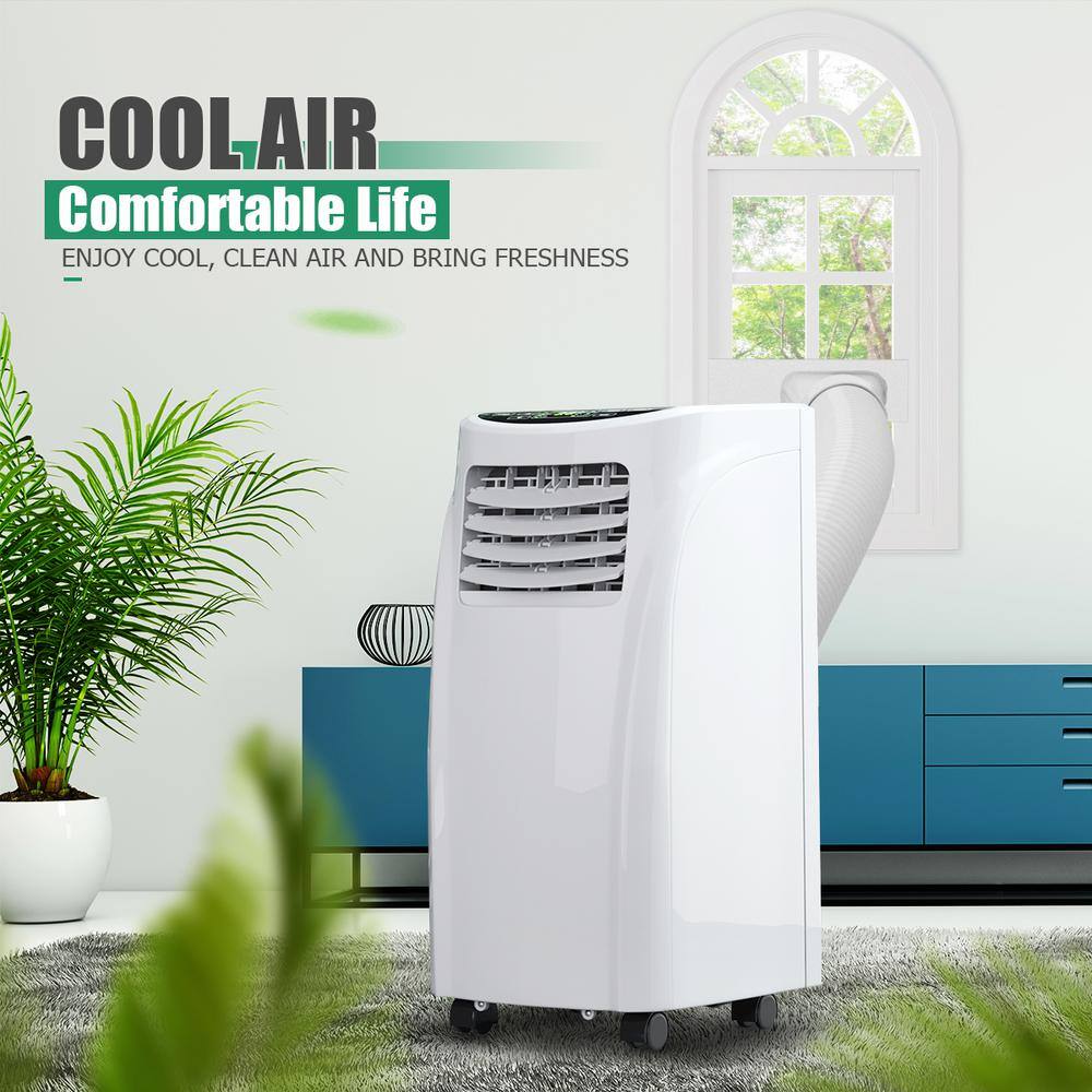 Costway 8000 BTU Portable Air Conditioner with Dehumidifier in White EP24619US