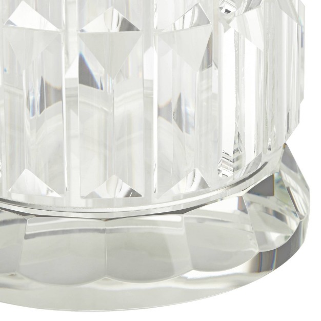 High Glass Facet Pillar Vase