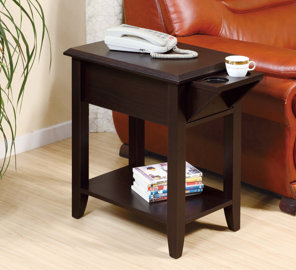 EndTable Storage Drawer and Cup Holders   Transitional   Side Tables And End Tables   by Sintechno  Inc.  Houzz