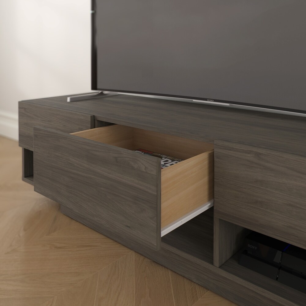 Nexera Rustik 60 inch TV Stand with 3 Drawers