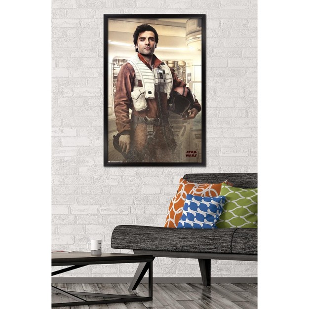 Trends International Star Wars The Last Jedi Poe Framed Wall Poster Prints