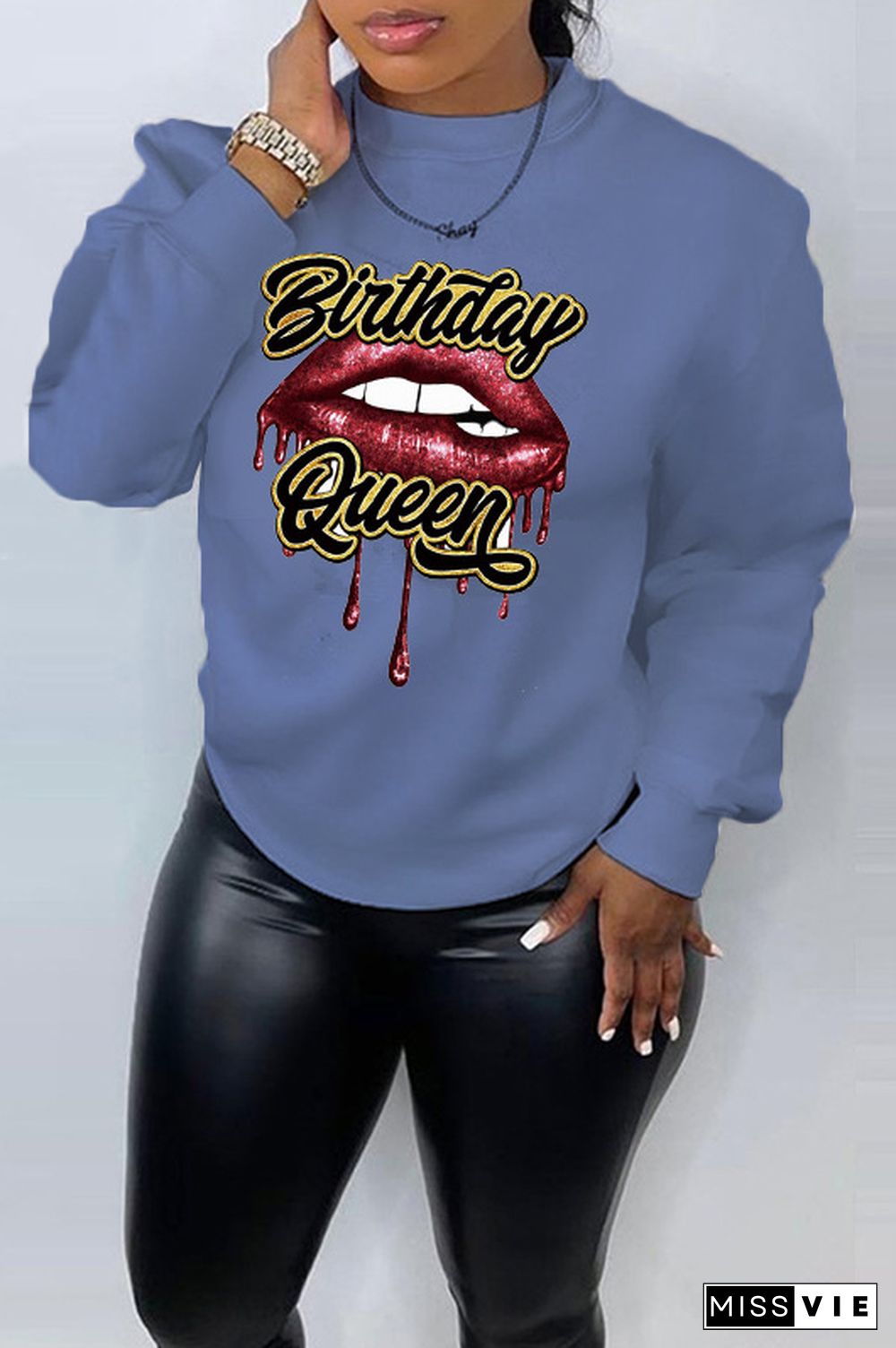 Plus Size 5XL Printed Long Sleeve Loose Sweatshirts