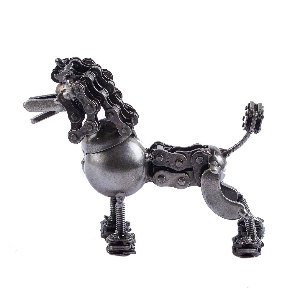 Recycled auto parts sculpture  'Rustic Poodle'