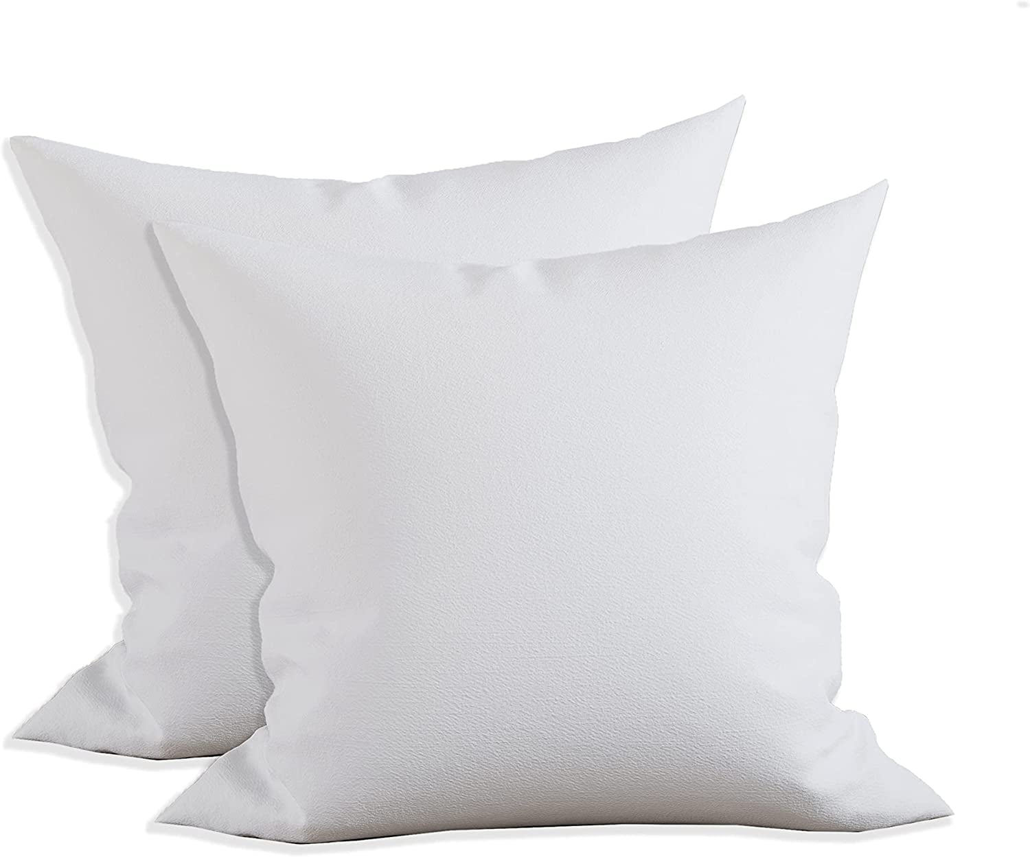 Elegant Comfort 12 x 12 Pillow Inserts - Set of 2 - Square Form Throw Pillow Inserts with Poly-Cotton Shell and Siliconized Fiber Filling - Ideal for Couch and Bed Pillows, 12 x 12 inch