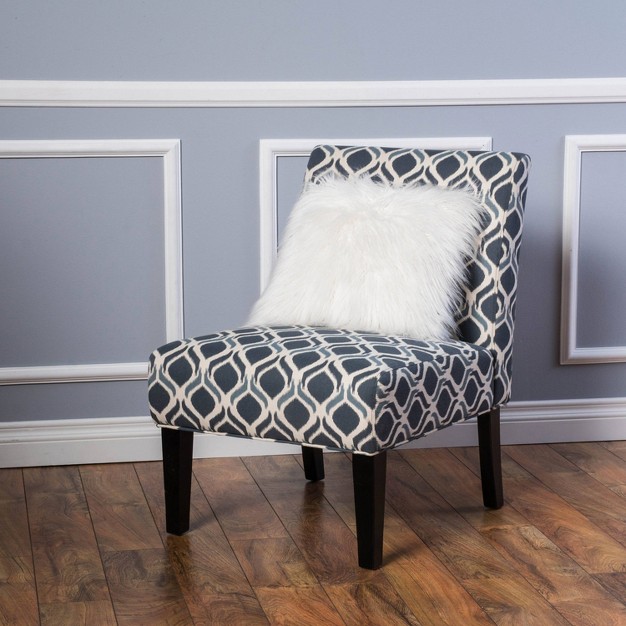 Saloon Fabric Print Accent Chair Christopher Knight Home