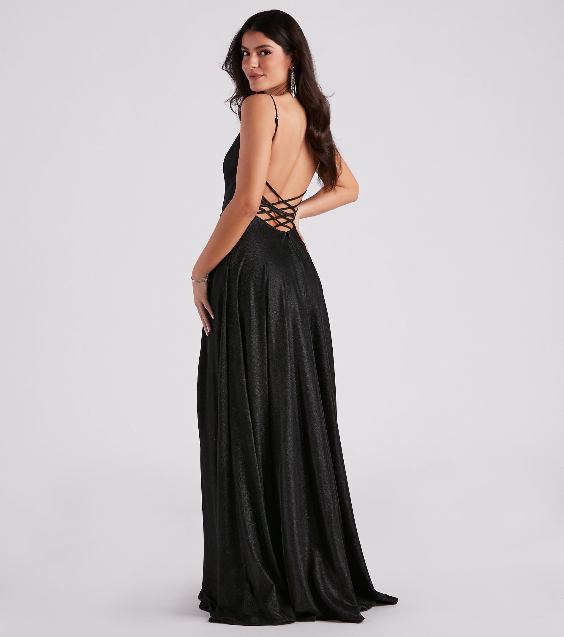 Sally Lattice Back A-Line Ball Gown