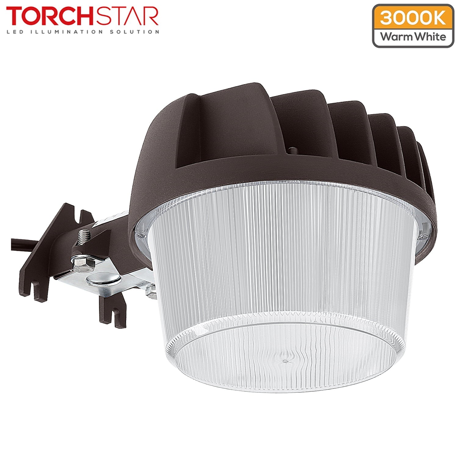 TORCHSTAR LED Barn Light 50W， 6000lm， Dusk to Dawn Yard Lighting with Photocell， 3000K Warm White， ETL-Listed， Outdoor Security/Area Light