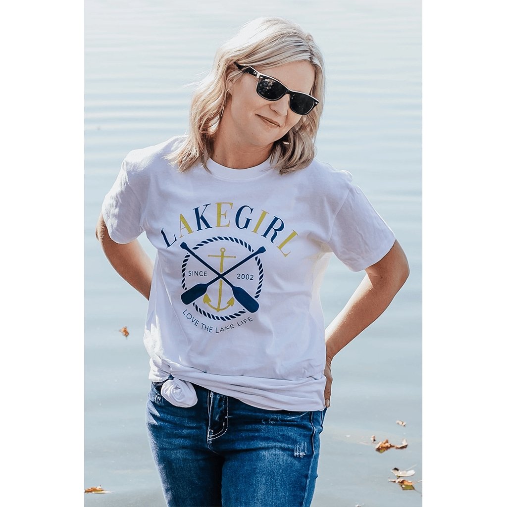 Lakegirl  Anchor Paddles Love the Lake Tee