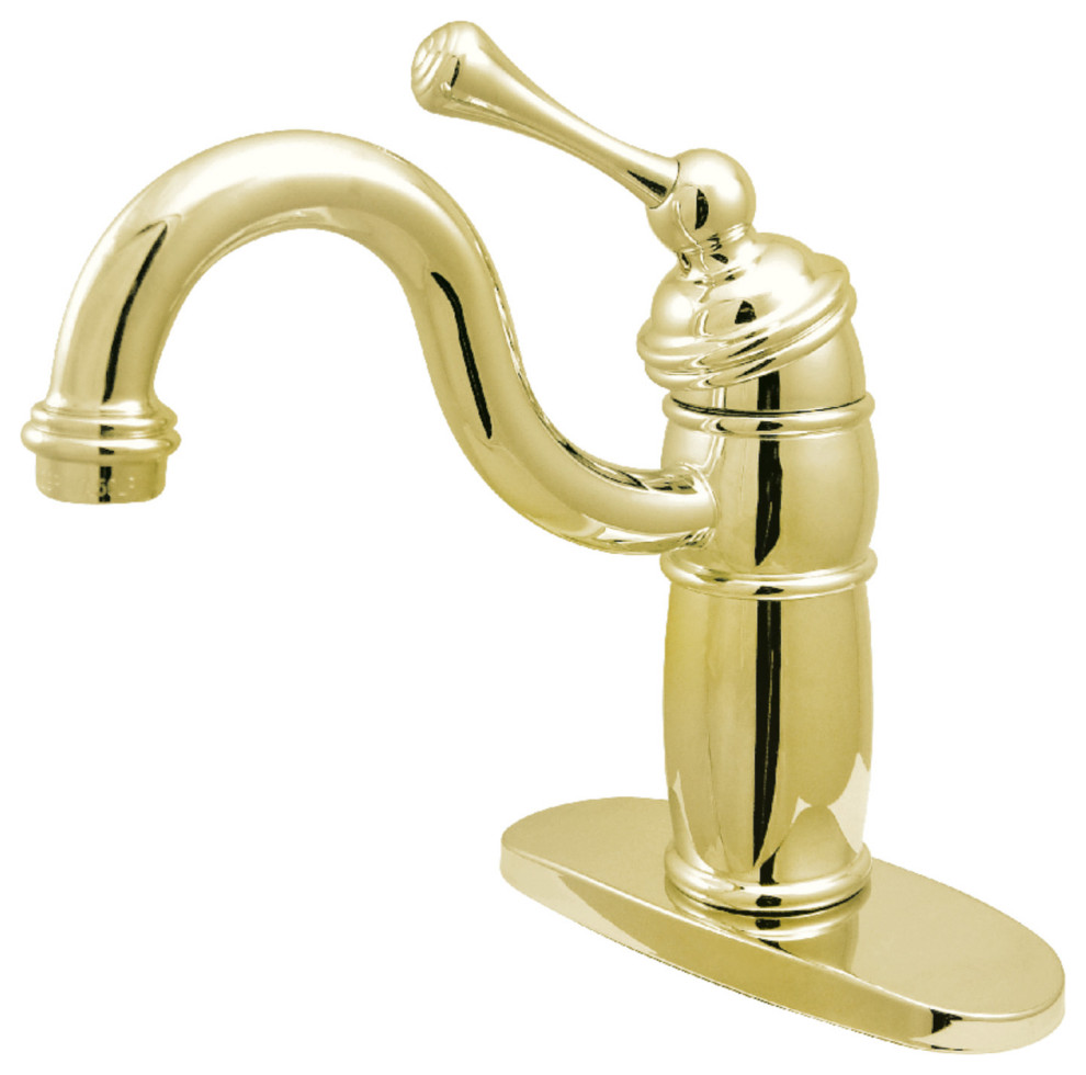 Kingston Brass KB148XBL P Vintage Single Handle Monoblock Bar Faucet   Traditional   Bar Faucets   by Kingston Brass  Houzz