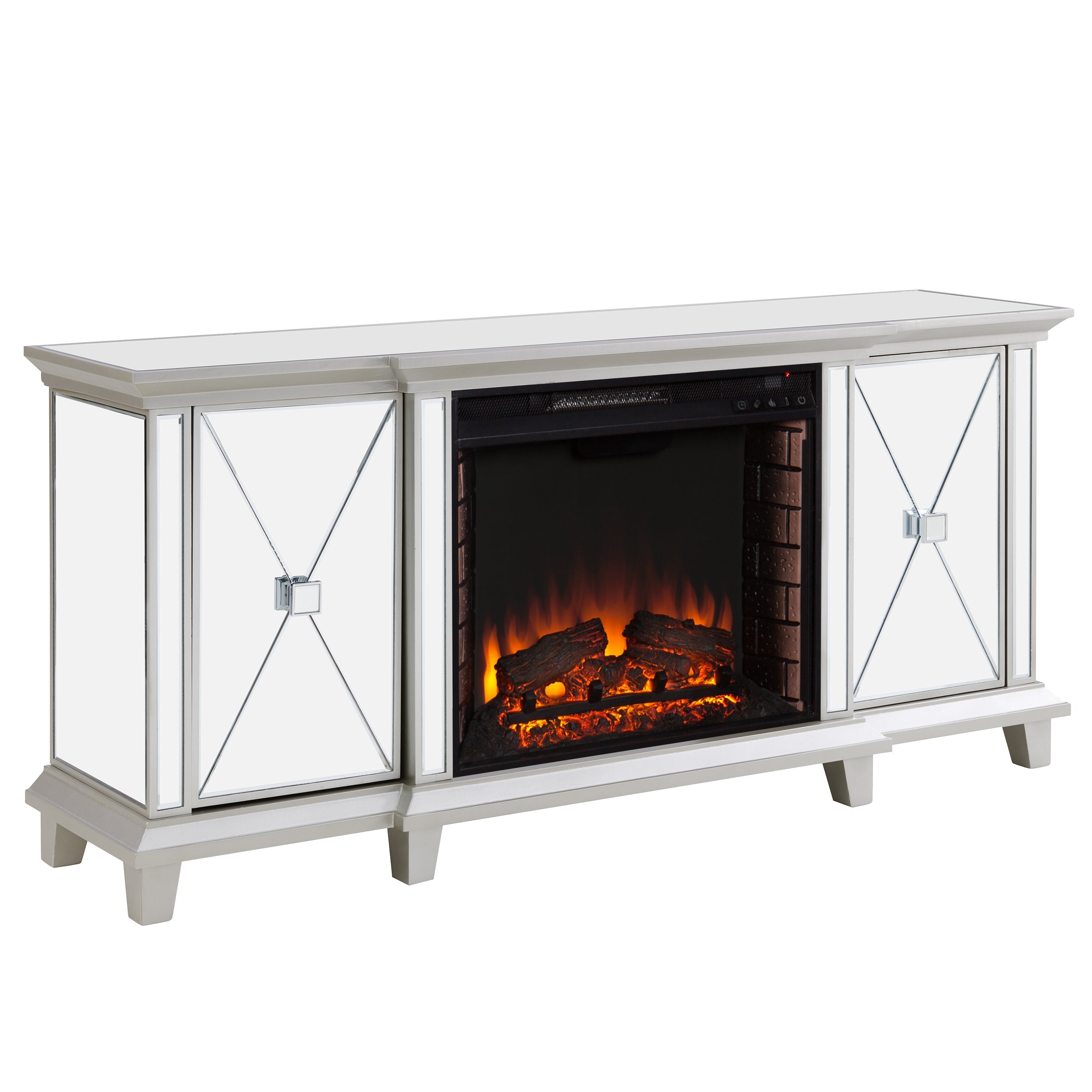 Kellington Mirrored Fireplace Media Console by Ember Interiors