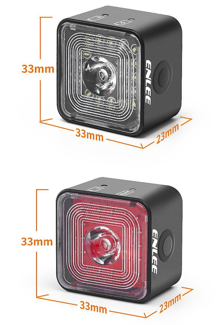 Usb Rechargeable Waterproof Bicycle Headlight， Smart Brake Tail Light-e-105r Tail Light (one Pack)