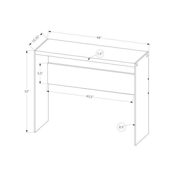 Accent Table， Console， Entryway， Narrow， Sofa， Living Room， Bedroom， Tempered Glass， Laminate， Clear， Contemporary， Modern