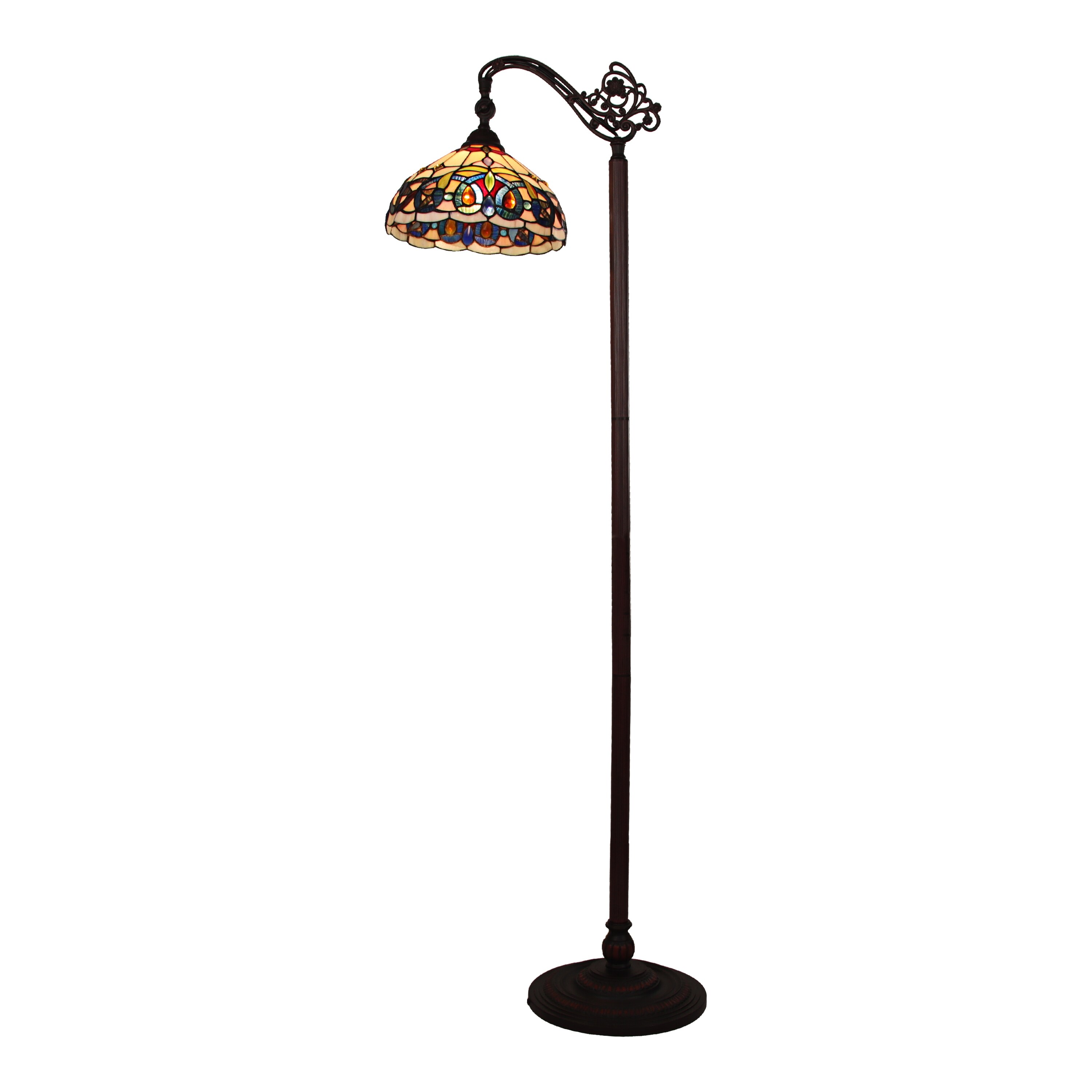 -Style Victorian Design 1-light Dark Bronze Floor Lamp