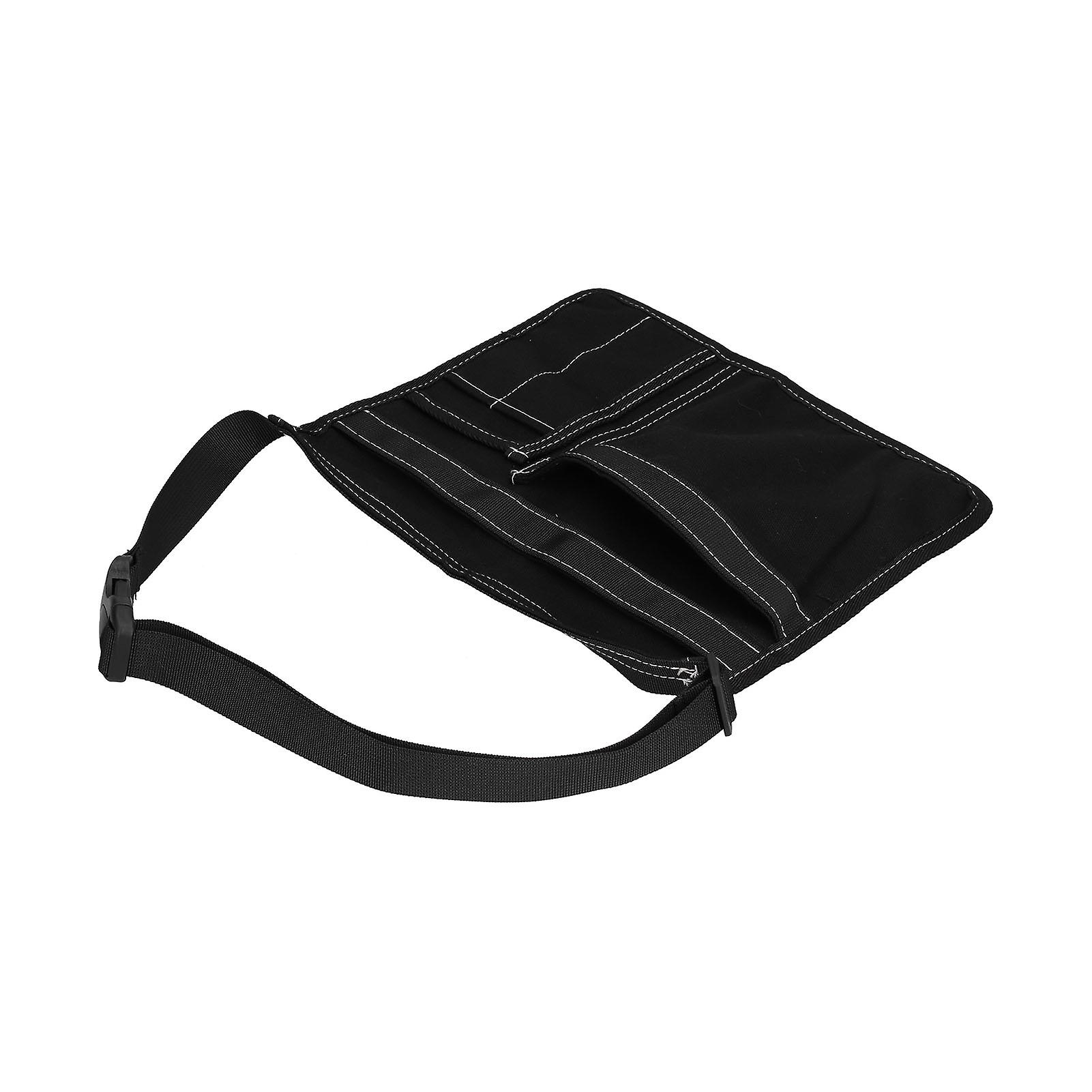 Tool Waist Bag Lightweight Multi Pocket Oxford Cloth Waist Tool Pouch for Garden Climbing OutdoorBlack