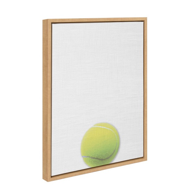 X 24 quot Sylvie Color Tennis Ball Portrait framed Canvas Natural Designovation