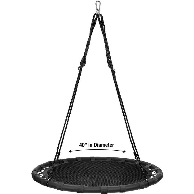 Sorbus Fabric Spinner Swing 40 Diameter Black