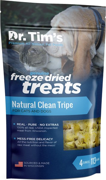 Dr. Tim's Natural Clean Tripe Genuine Freeze-Dried Dog and Cat Treats