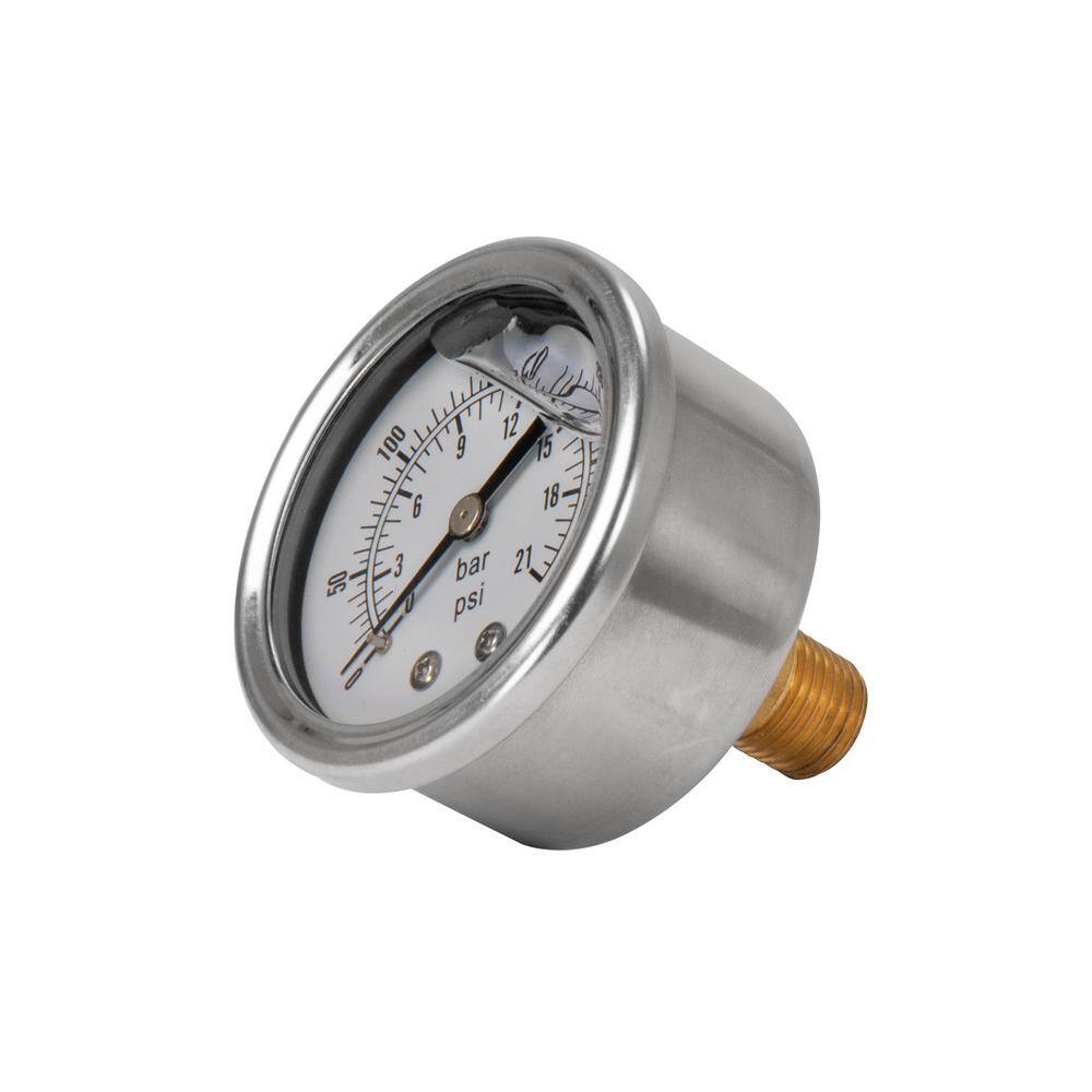 Husky 2 in. Liquid Filled Pressure Gauge with 14 in. NPT Back Mount 032-0061H