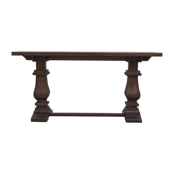 Charleston 63-inch Double Pedestal Mango Wood Console Table