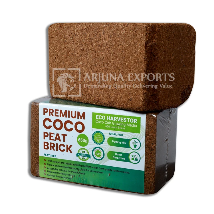 Potting Mix Growing Media Coconut Coco Peat Coir Pith 650 Gram Block For Horticulture and Garden Center