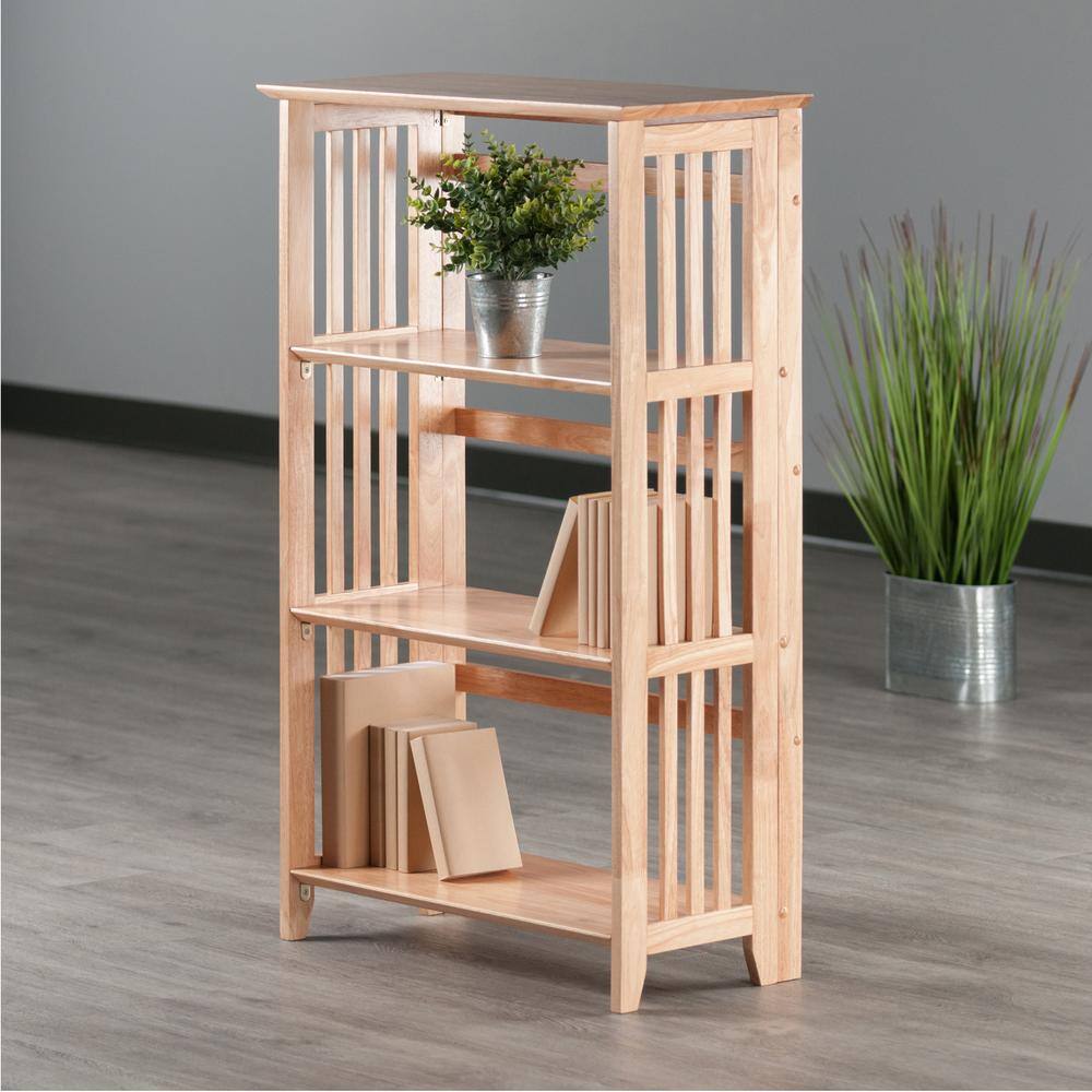 WINSOME WOOD Mission 3-Section Foldable Shelf Natural 82427