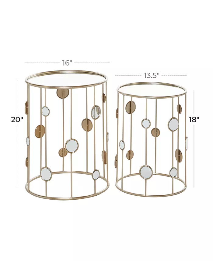 Rosemary Lane Metal Contemporary Accent Table 2 Pieces