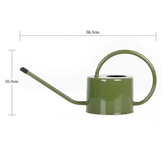 New Green Enamel Fineshed High Quality Garden Tools round shape Mini Water Can Safety Health Metal Watering Can wholesale price