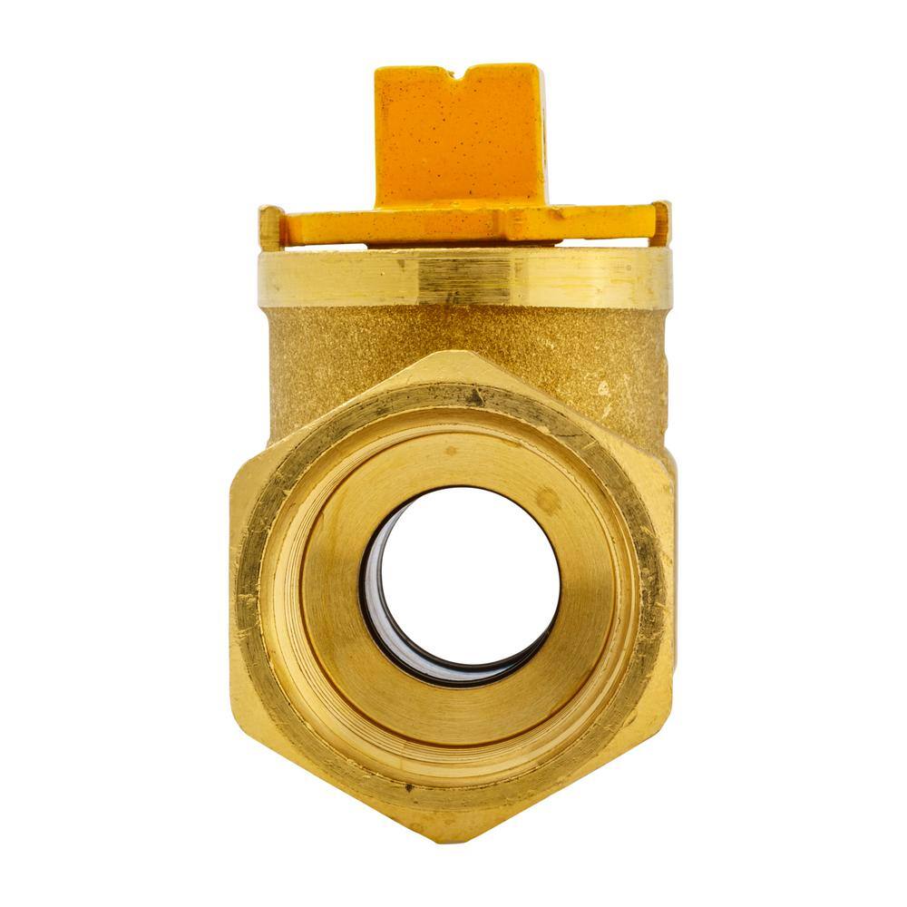 Everbilt 34 in. Brass FlatSquare Head-Handle FPT Body Gas Ball Valve (1-Piece) 113-524EB