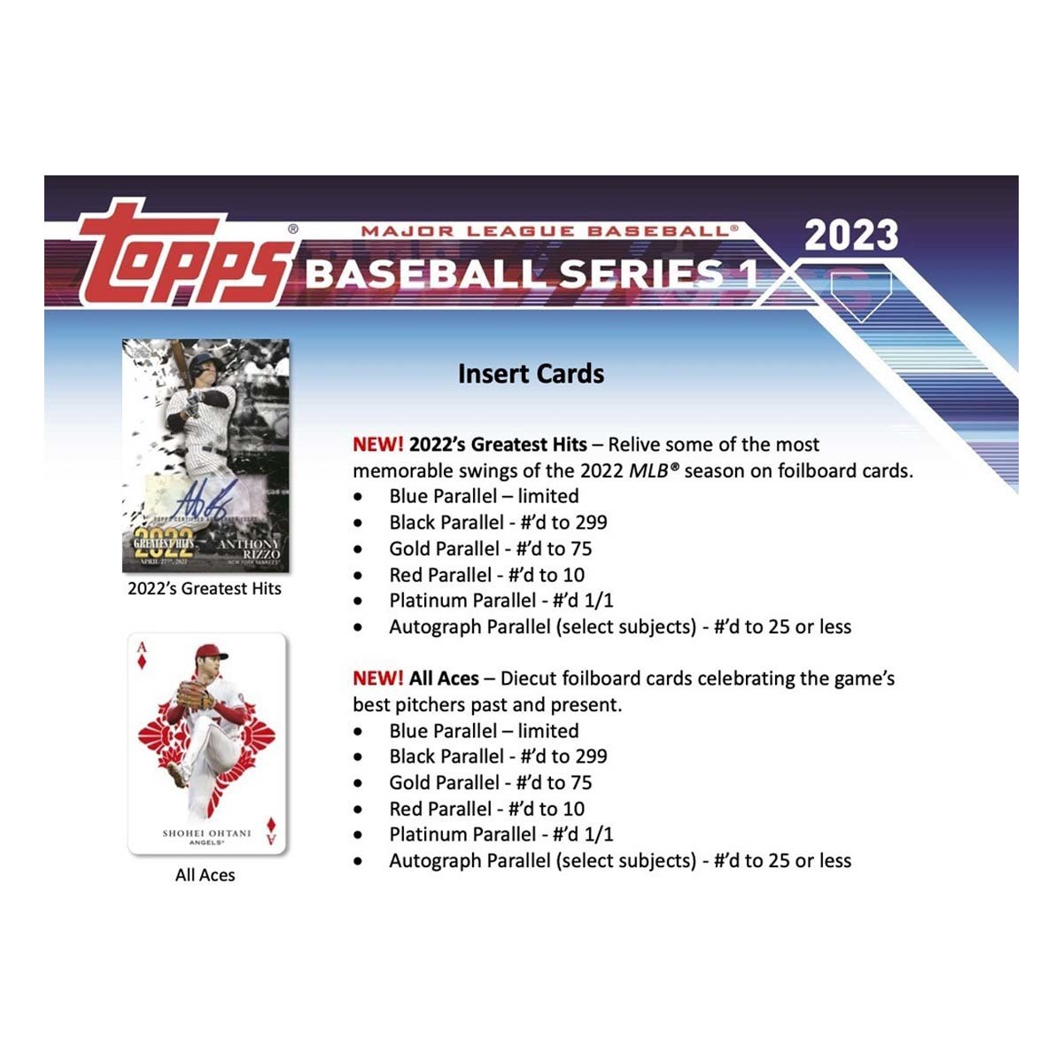 2023 Topps MLB Series 1 Baseball Trading Card Hanger Box