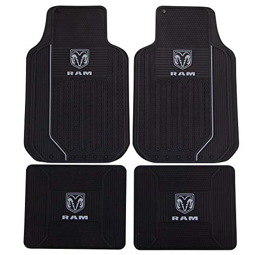 Plasticolor 4pc Dodge RAM Elite Series Gray Logo Floor Mats