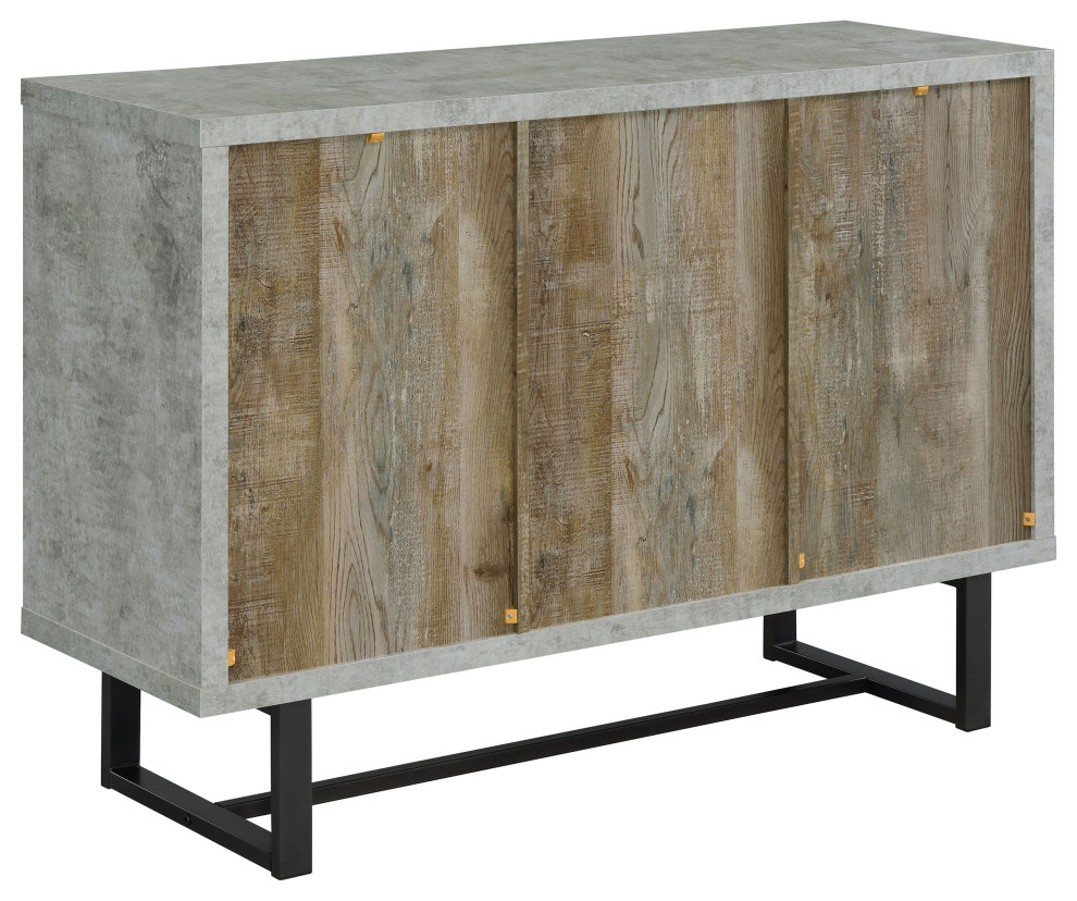 Abelardo 3 drawer Accent Cabinet Weathered Oak and Cement   Modern   Accent Chests And Cabinets   by Modon  Houzz