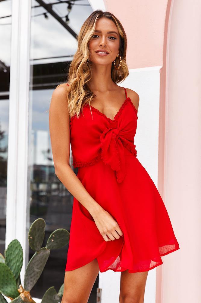 On The Ritz Dress Red