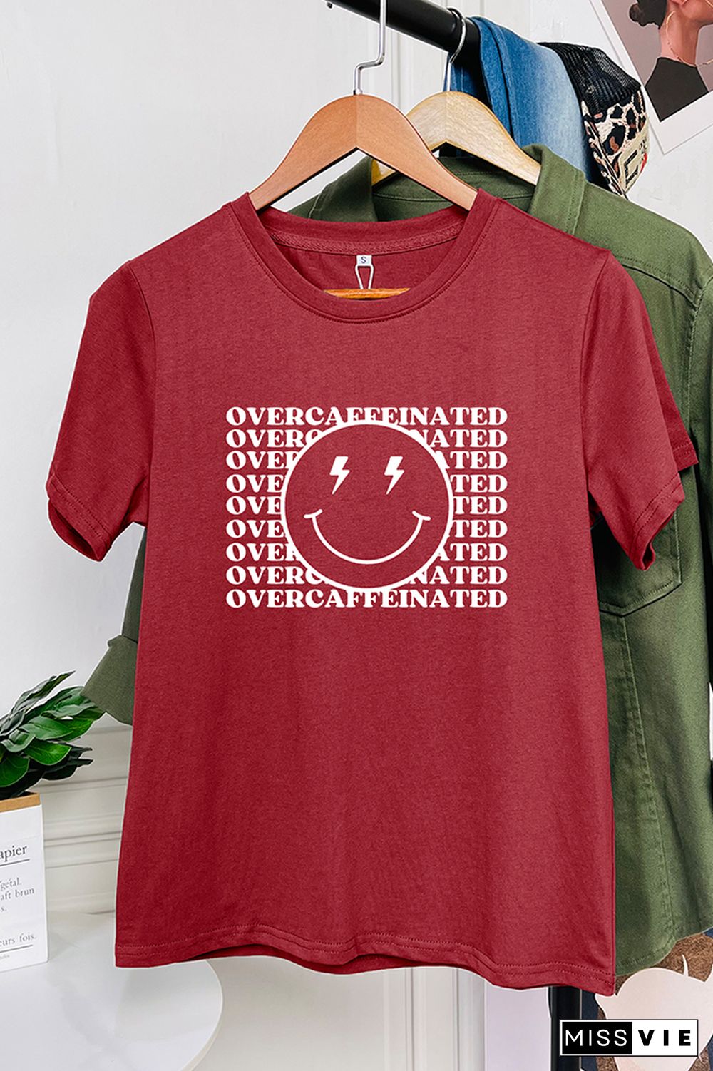 Over Caffeinated Graphic T-Shirt Wholesale