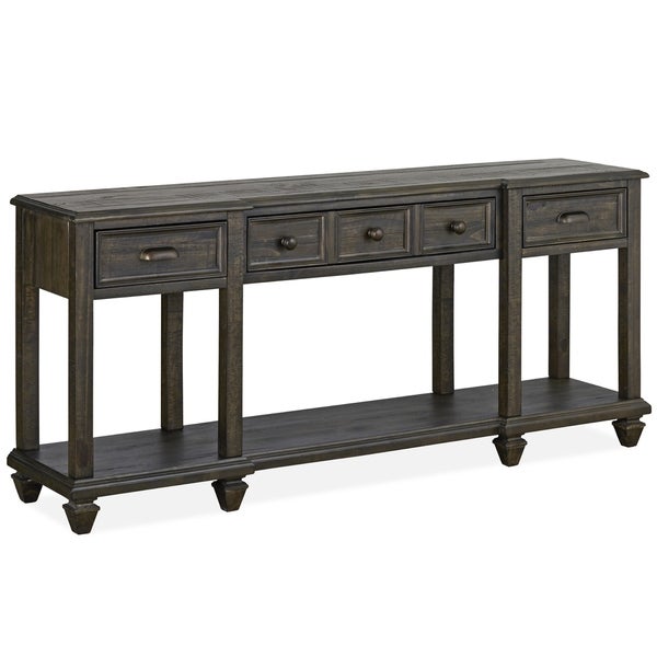 Burkhardt Traditional Rustic Peppercorn Entryway Sofa Table