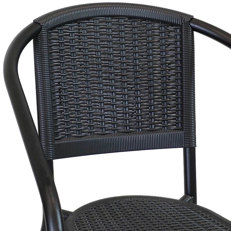 Sunnydaze Aderes Set Of 2 Plastic Stackable Patio Armchair