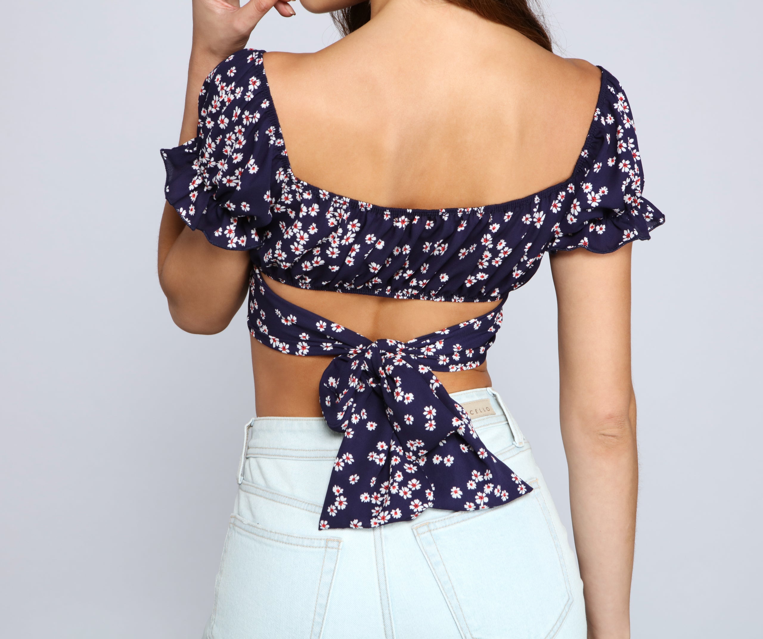 So Fab Ditsy Floral Crop Top