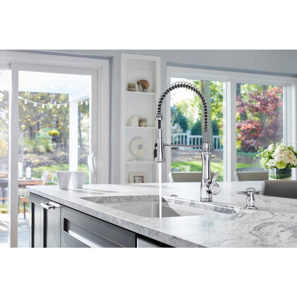 KOHLER Riverby Undermount Cast-Iron 33 in. 5-Hole Single Bowl Kitchen Sink Kit with Accessories in Ice Grey K-5871-5UA3-95