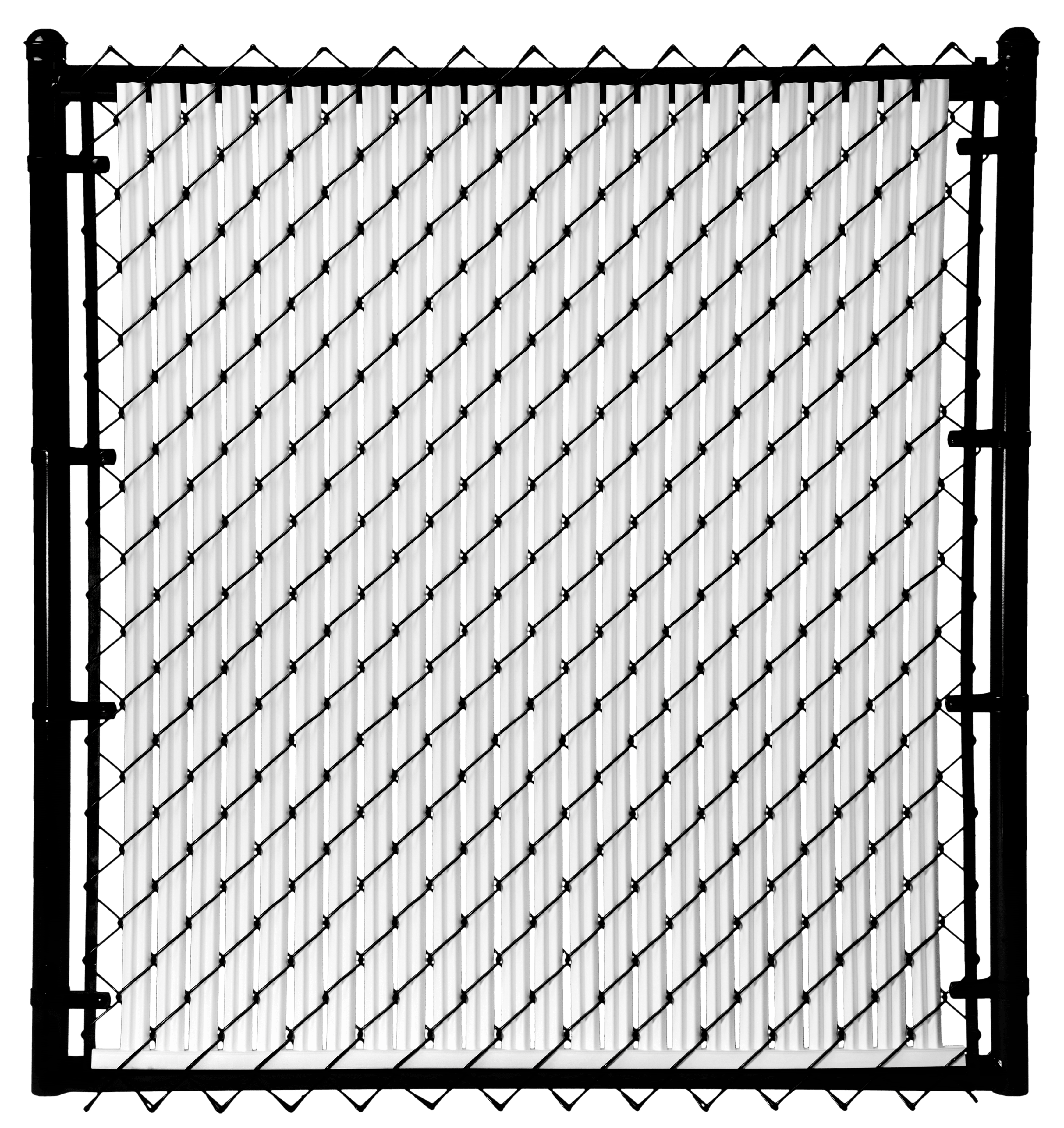 White 7ft Ridged Slat for Chain Link Fence