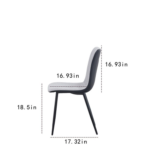 4-piece Set Dining Chair with Fabric Cushion Seat Back