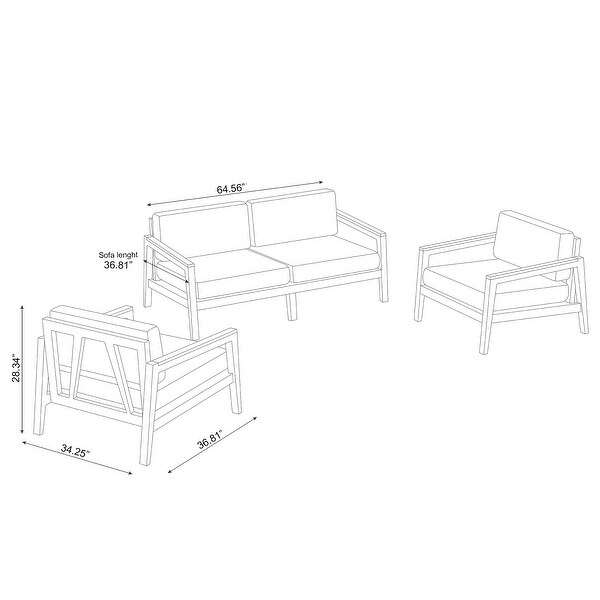 NewAge Products Outdoor Furniture Rhodes 4 Seater Patio Chat Set