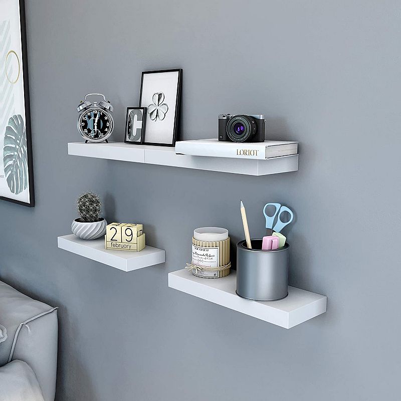 Floating Wall Shelf， Decorative Display Corner Invisible Bracket Support