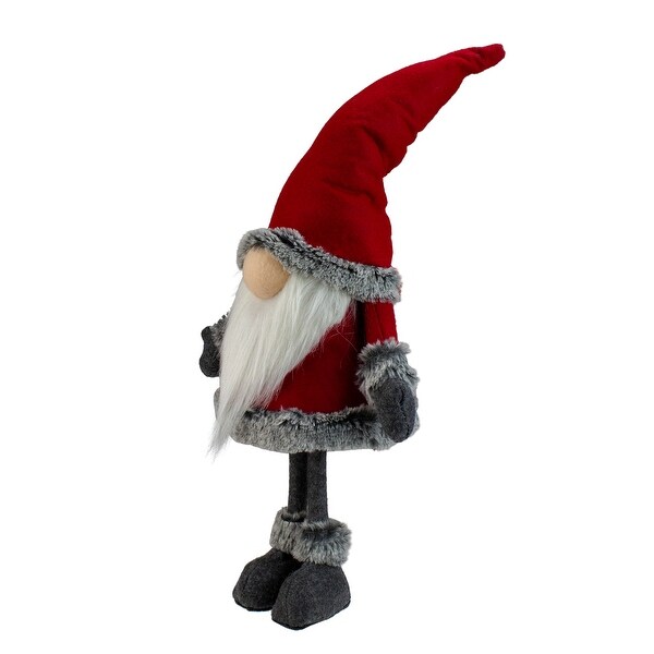 Standing Santa Gnome with Faux Fur Trim